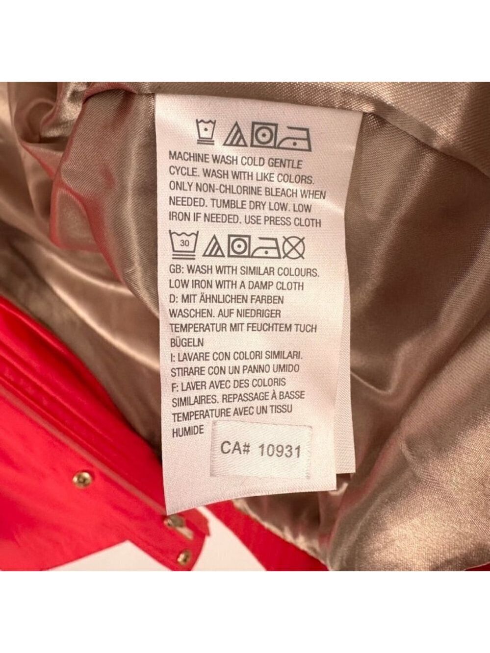 Women's Softshell Jacket Dennis Basso Coral Size XS Oversized New NWT - Picture 11 of 12